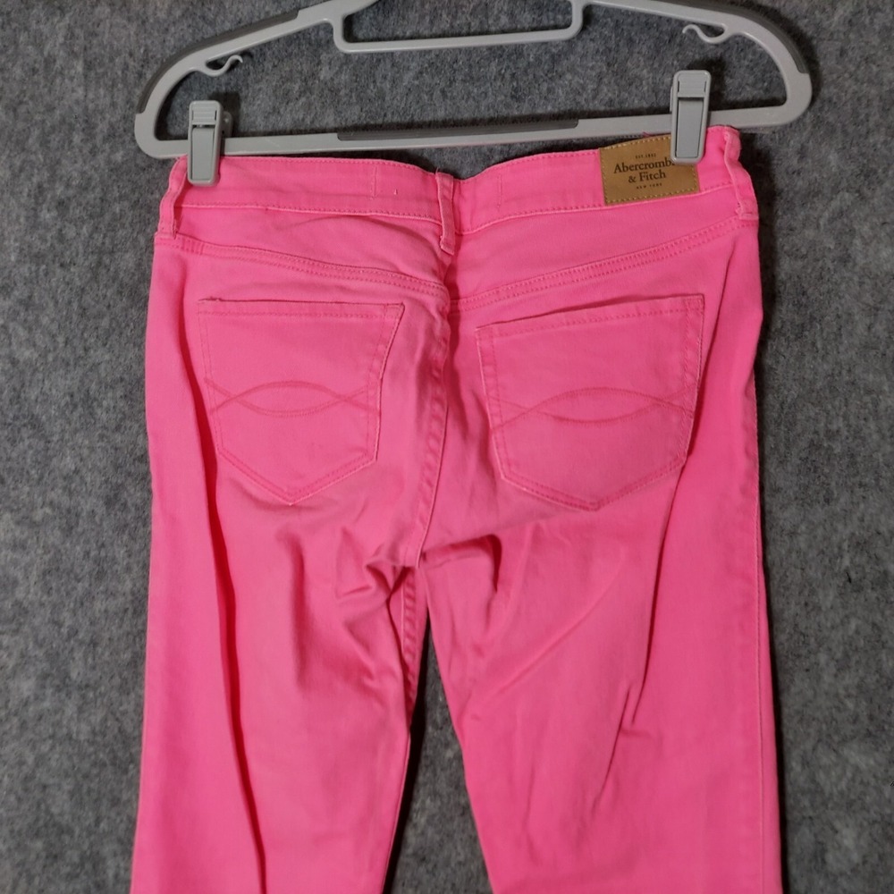 Abercrombie Fitch Womens 2 26 Skinny Jeans Pink Casual Everyday Stretch Denim - Picture 7 of 10